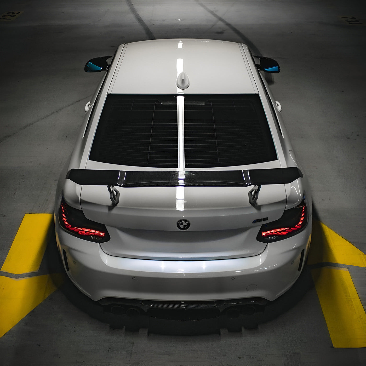 Top View of GTS Style OLED Tail Lights for BMW M2