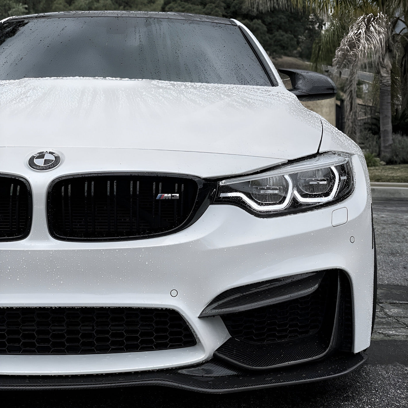 Close-Up of Ikon Style LCI Headlights on BMW M3 F80