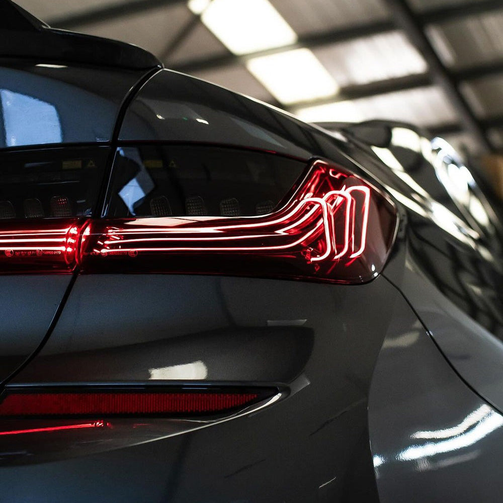 Close-Up of CSL Style Laser Tail Lights on BMW M3 G80