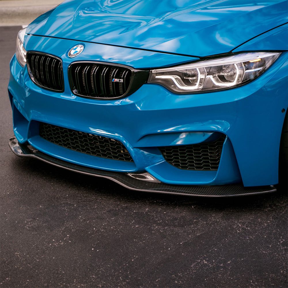 BMW M3 F80 with Carbon Fibre PSM Front Splitter Installed - Side View