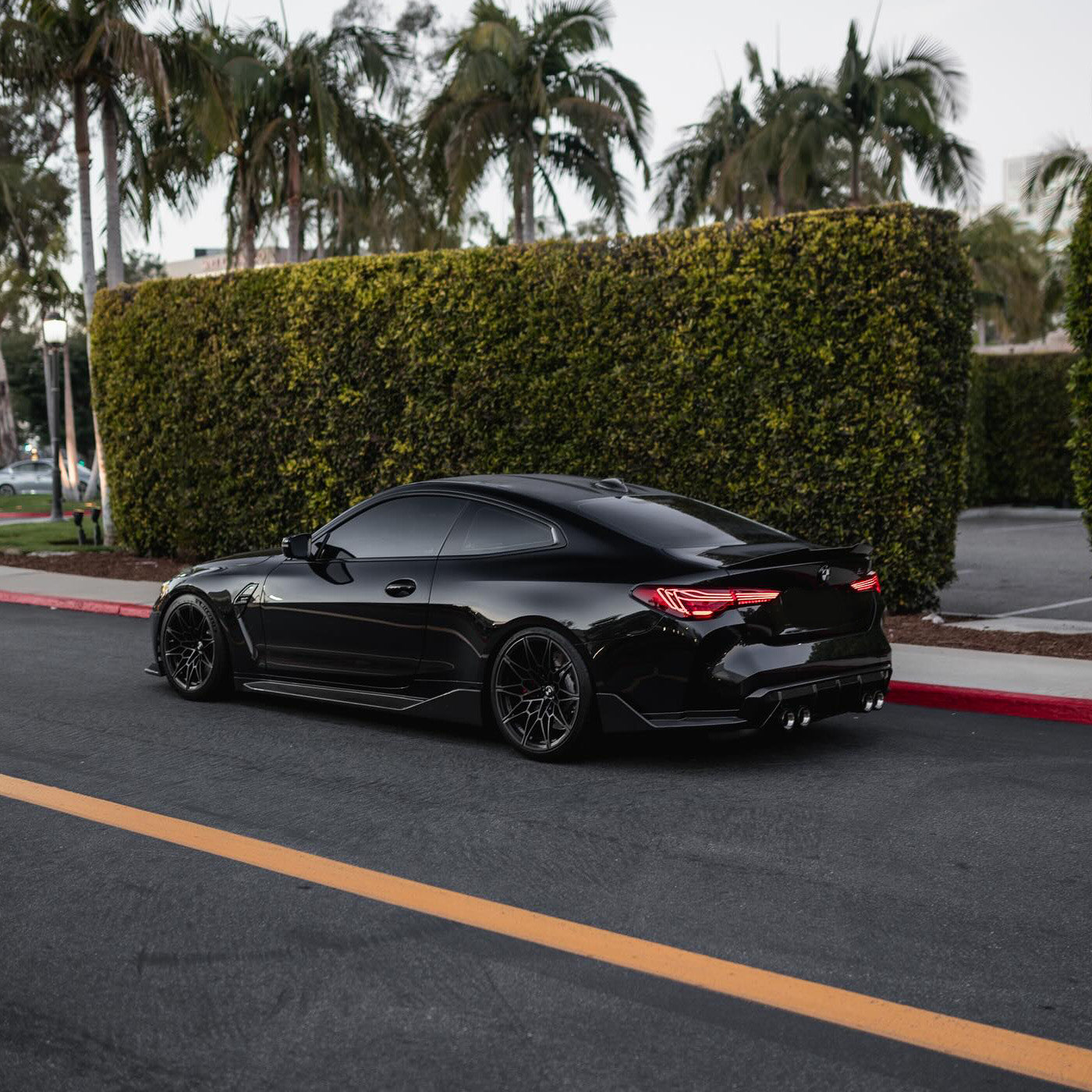 Side View of CSL Style Laser Tail Lights Installed on BMW M4 G83