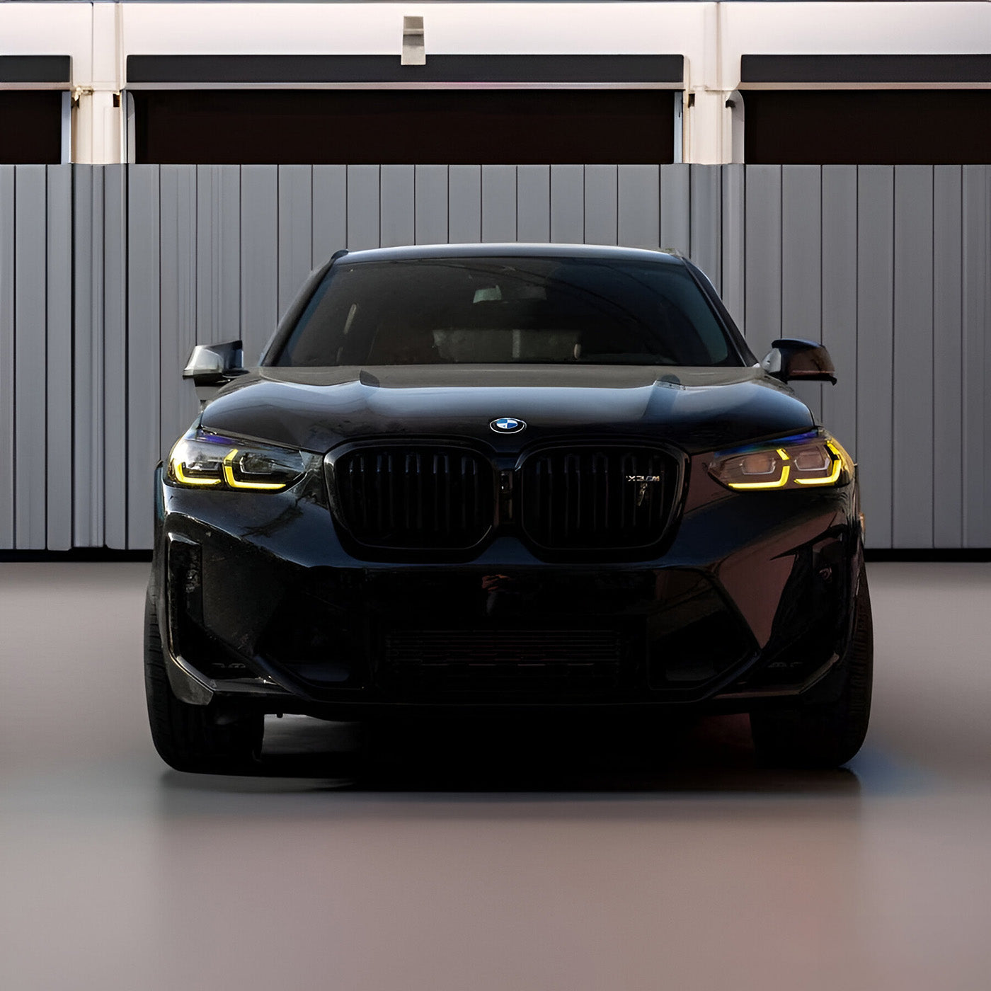 BMW X3M F97 with CSL Yellow DRL Modules Installed – Front View