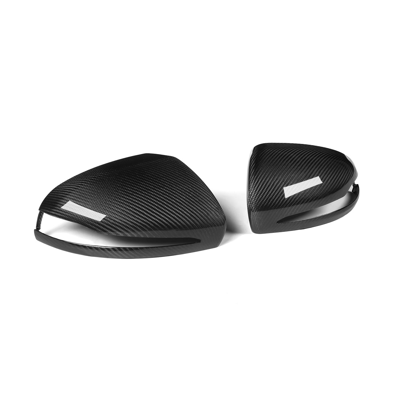 Angle View of Carbon Fibre Mirror Replacements for Mercedes C63 AMG (W205)