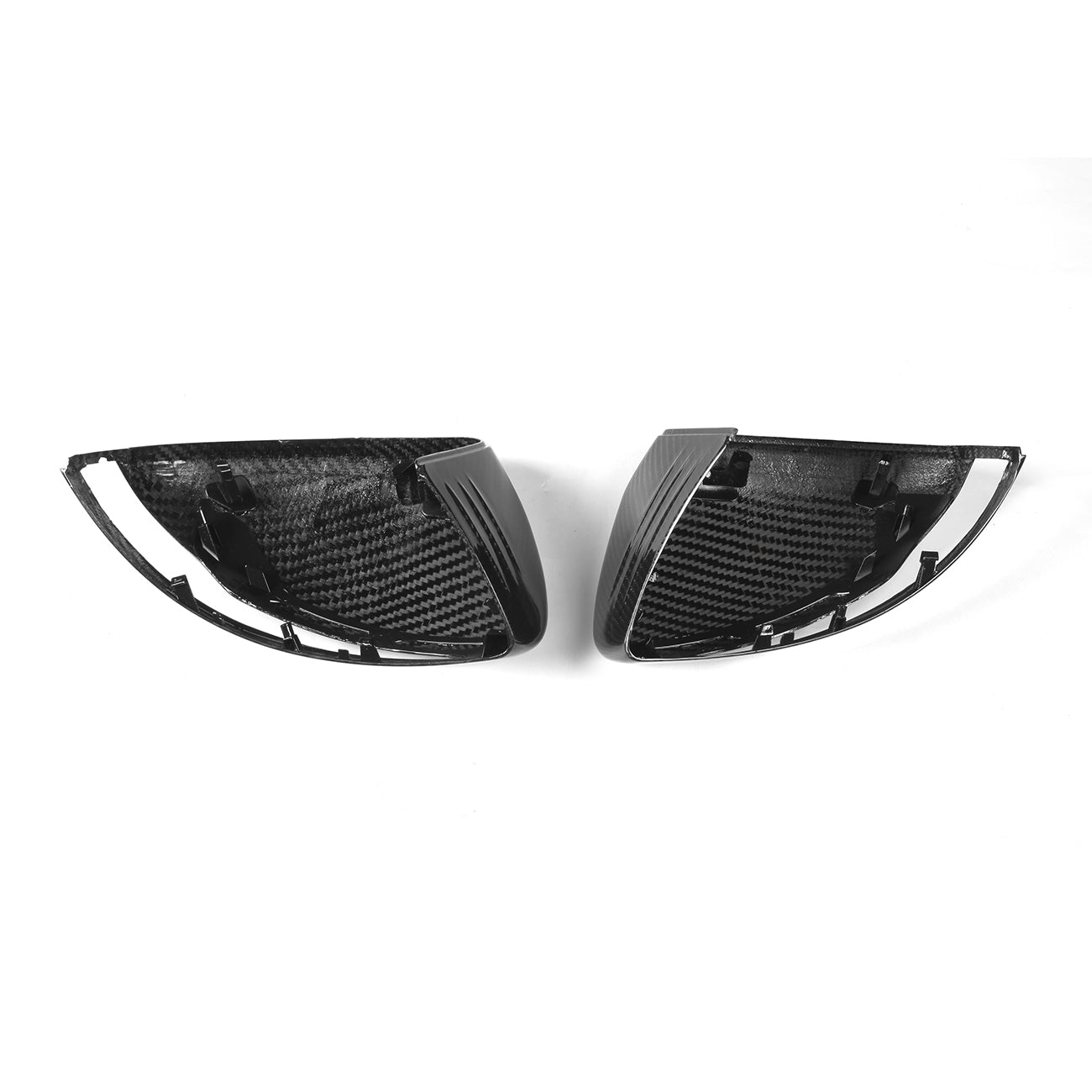 Close-Up of Carbon Fibre Mirror Replacements for Mercedes C63 AMG (W205)