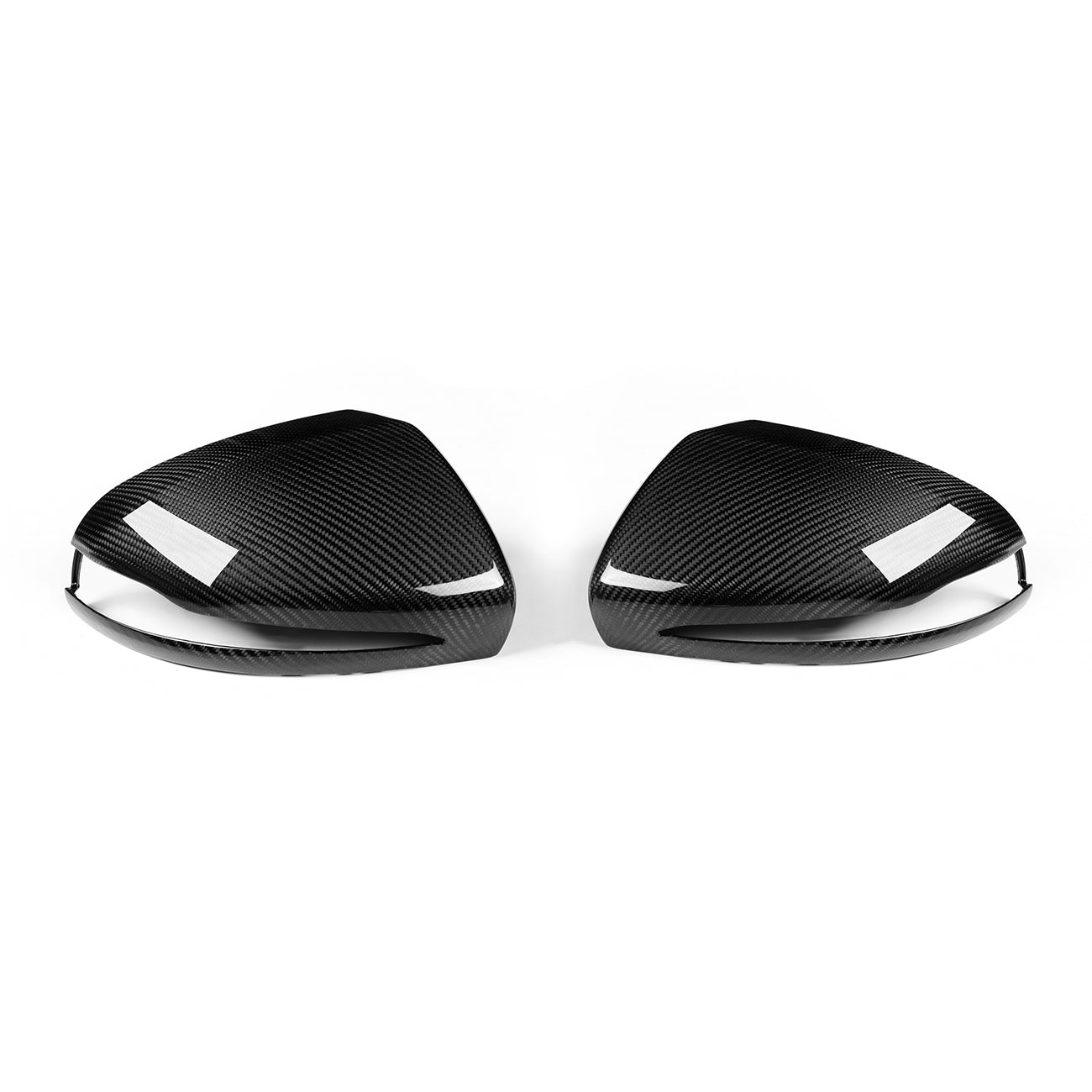 Front View of Carbon Fibre Mirror Replacements for Mercedes C63 AMG (W205)
