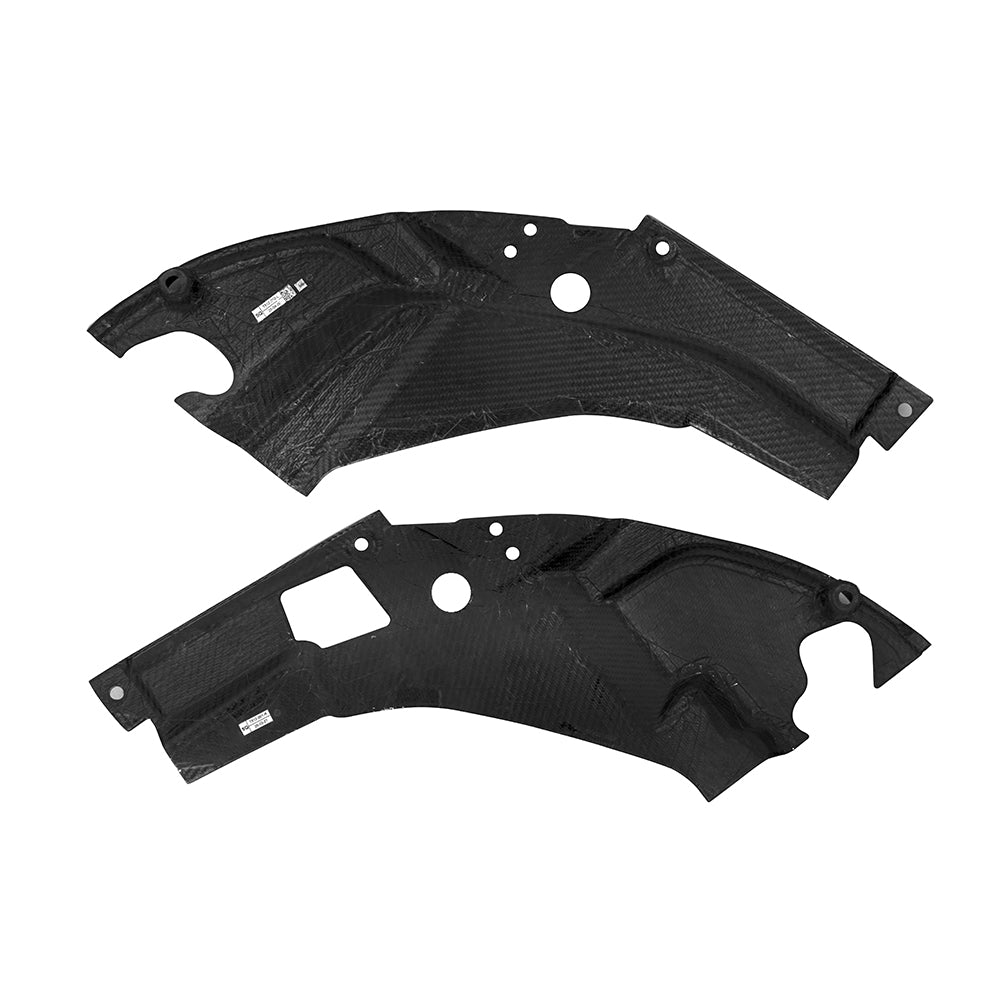 SOOQOO carbon fibre engine bay trim upper and lower panels for BMW M2 (G87), studio view