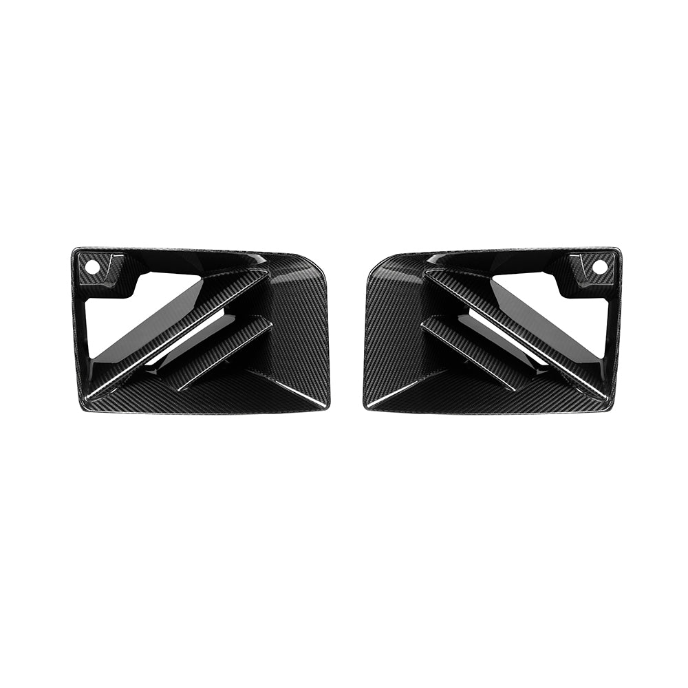 SOOQOO carbon fibre front ducts for BMW M2 (G87), pair studio front view