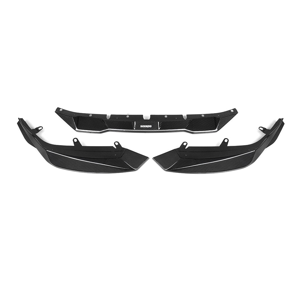 SOOQOO carbon fibre Front Splitter V2 kit set for BMW M2 (G87), studio view