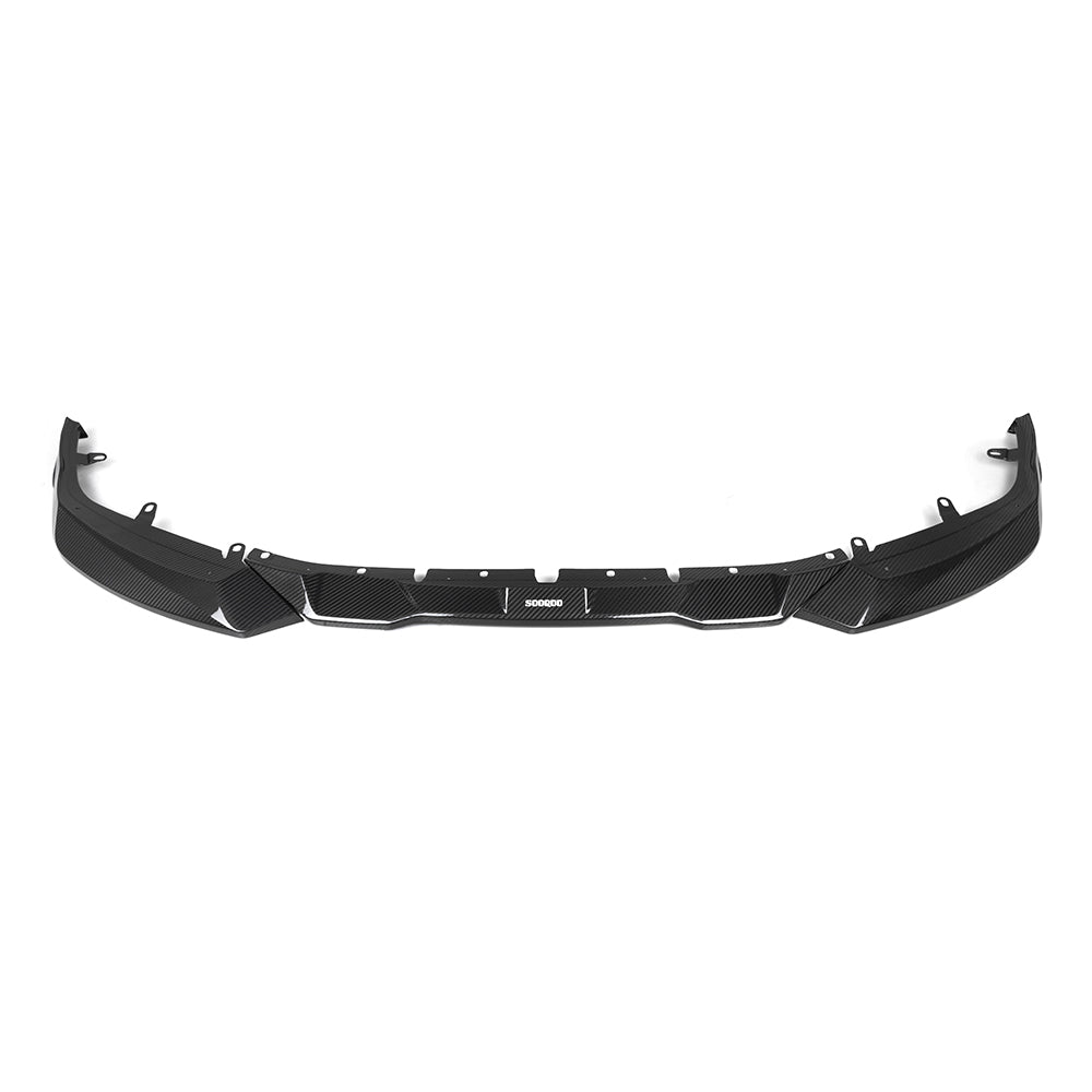 SOOQOO carbon fibre Front Splitter V2 main blade for BMW M2 (G87), studio top view