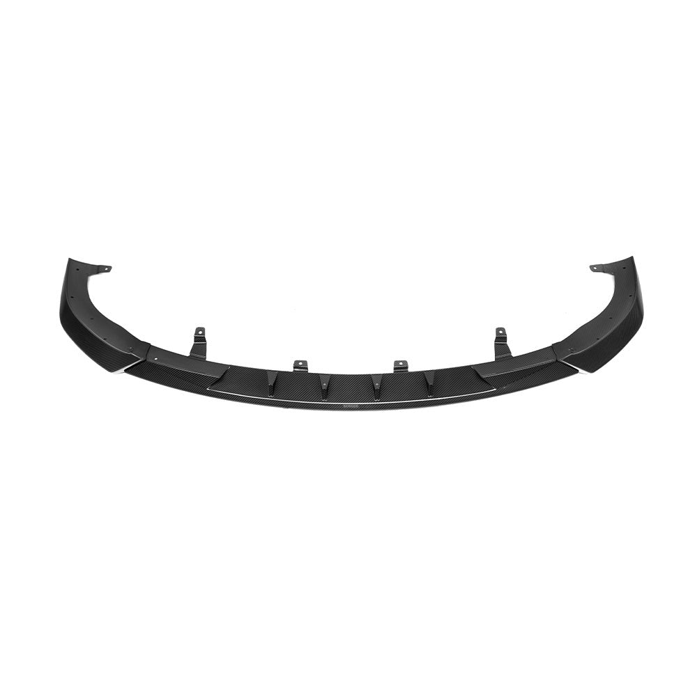 SOOQOO carbon fibre front splitter for Mercedes CLE53 AMG (C236), product shot on white background