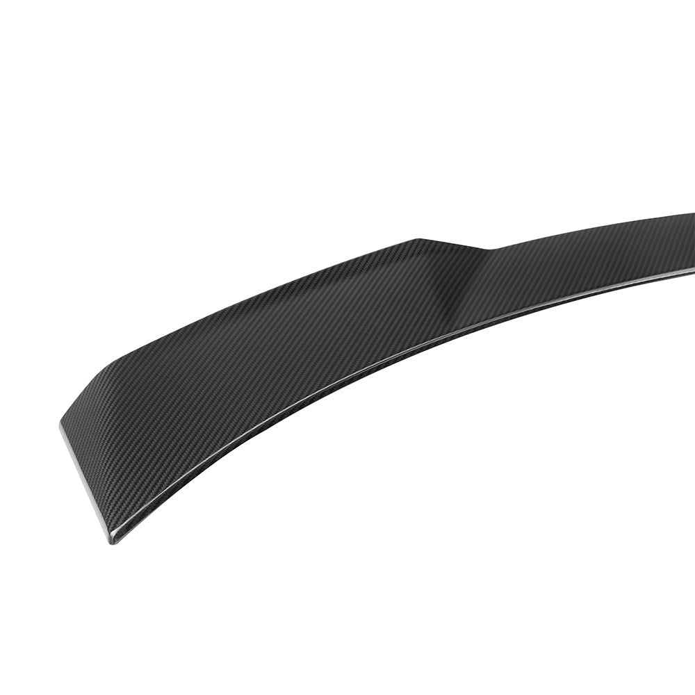 SOOQOO carbon fibre roof spoiler for Mercedes CLE53 AMG (C236), angled product view