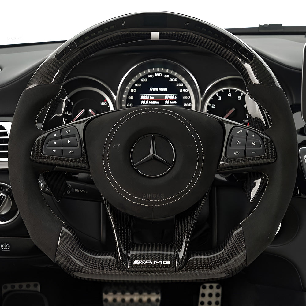 Mercedes carbon fibre steering wheel image for Carbon Noire signature steering wheels collection