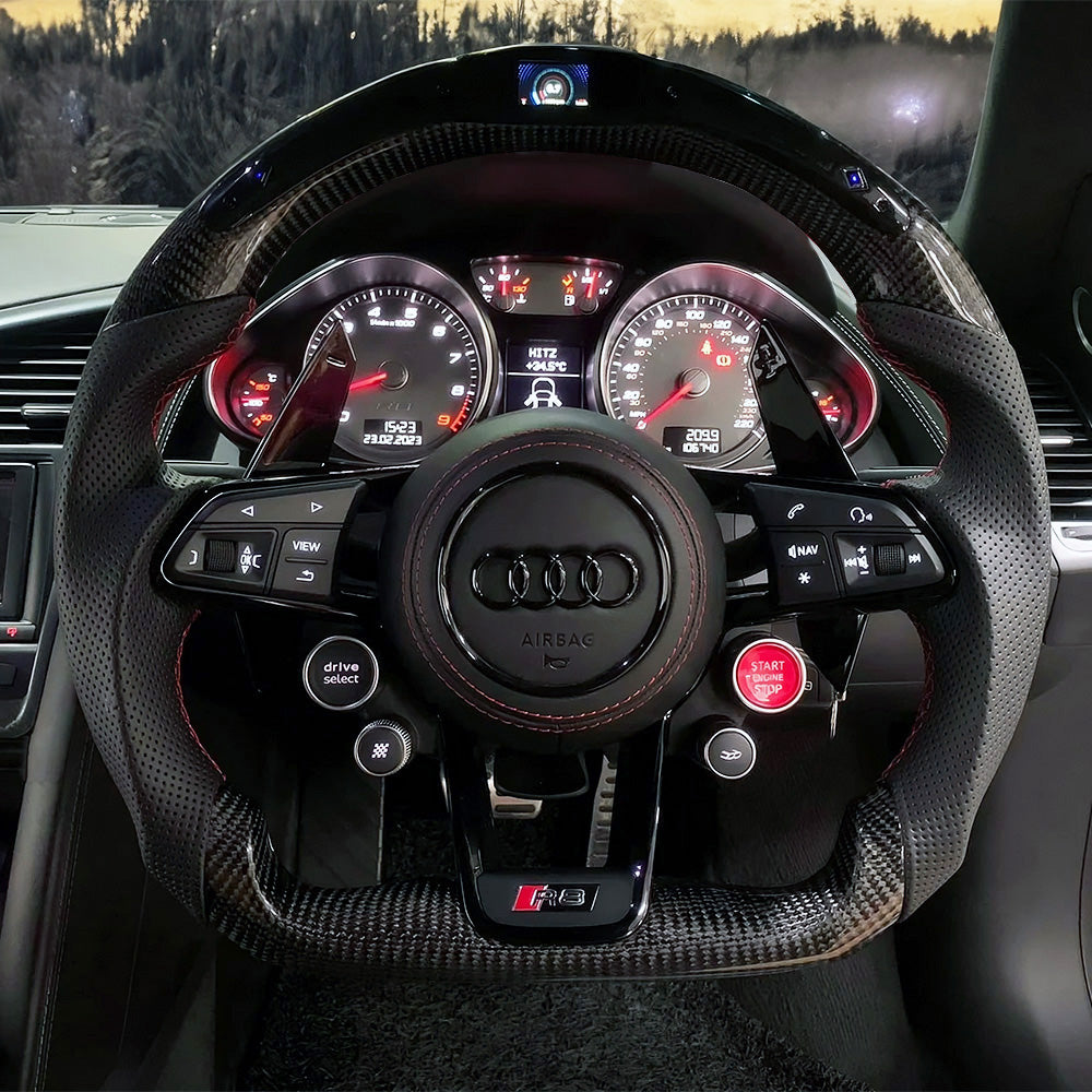 Audi R8 Steering Wheel Installed - Front View