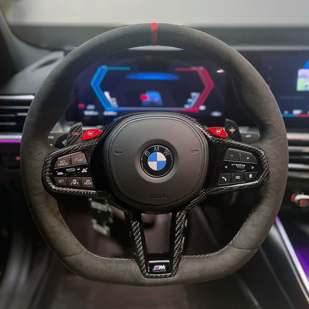 BMW G Series LCI Steering Wheel Installed - Front View