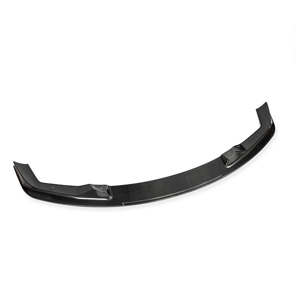 Top View of Carbon Fibre Aero Front Splitter for BMW M2 Competition (F87) - White Background