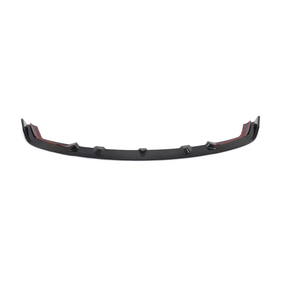 op View of Carbon Fibre 3D Front Splitter for BMW M2 Competition (F87) - White Background