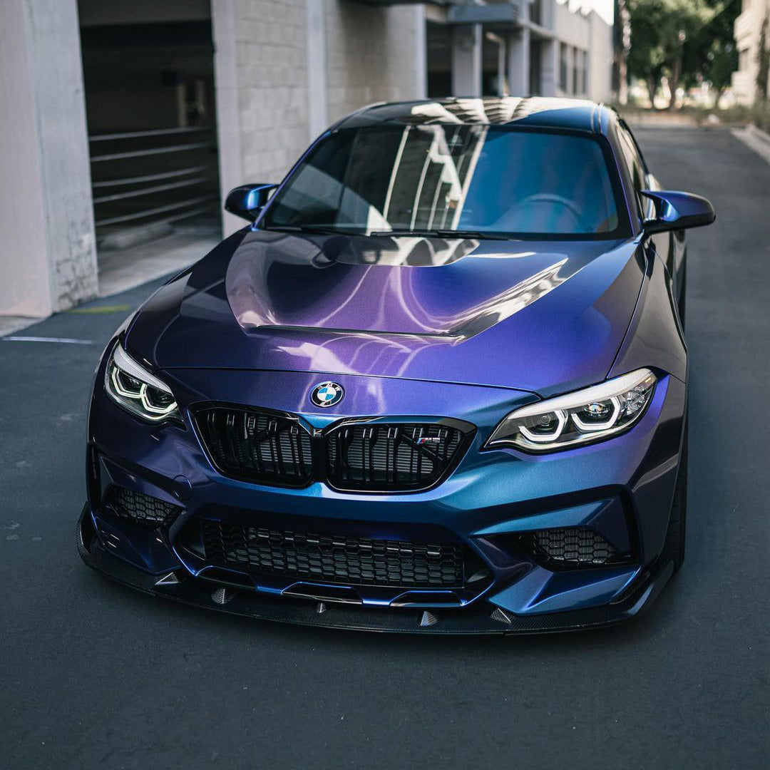 BMW M2 Competition F87 with Carbon Fibre 3D Front Splitter Installed - Front View