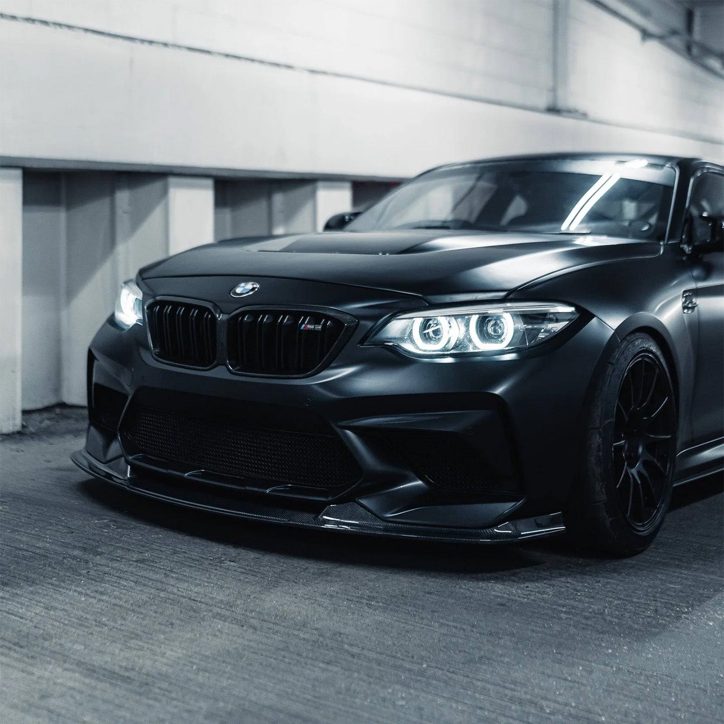 BMW M2 Competition F87 with Carbon Fibre Aero Front Splitter Installed - Front View