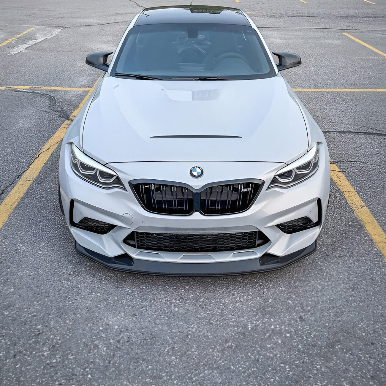 BMW M2 Competition F87 with Carbon Fibre GTS Front Splitter Installed - Front View