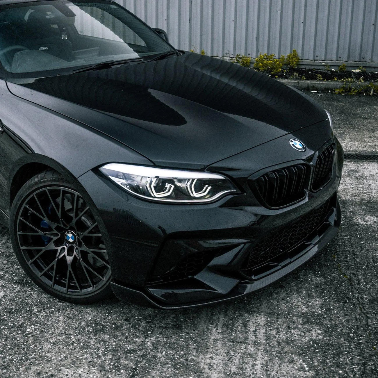 BMW M2 Competition F87 with Carbon Fibre M Performance Front Splitter Installed - Side View