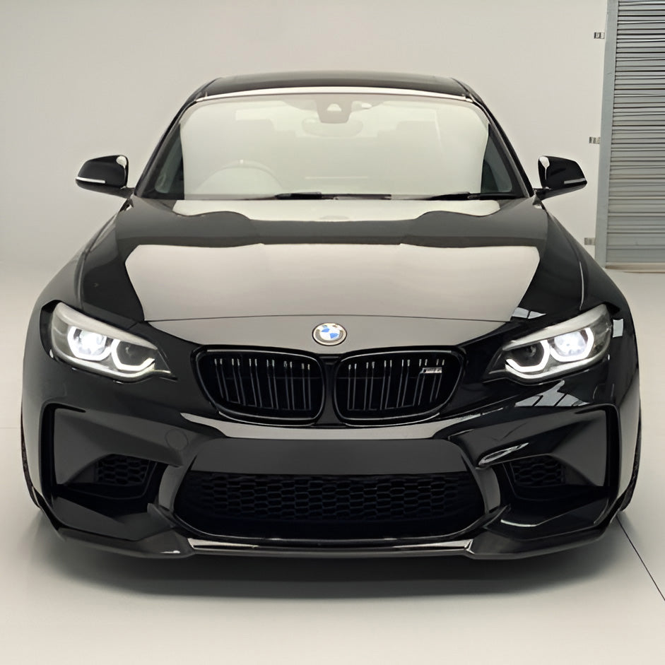 BMW M2 F87 with Carbon Fibre CS Front Splitter Installed - Front View