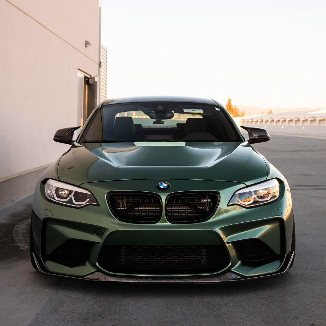 BMW M2 F87 with Carbon Fibre M Performance Front Splitter Installed - Front View