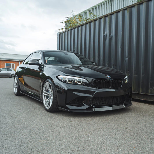 BMW M2 F87 with Carbon Fibre PSM Front Splitter Installed - Front View