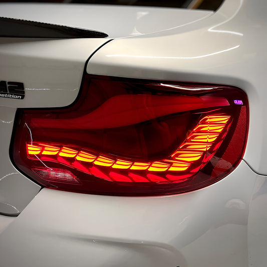 Close-Up of GTS Style OLED Tail Lights on BMW M2 F87