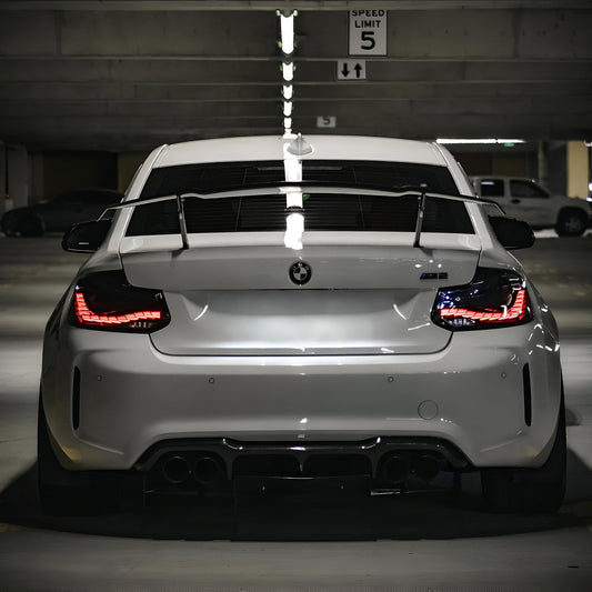 BMW M2 F87 with GTS Style OLED Tail Lights Installed – Rear View