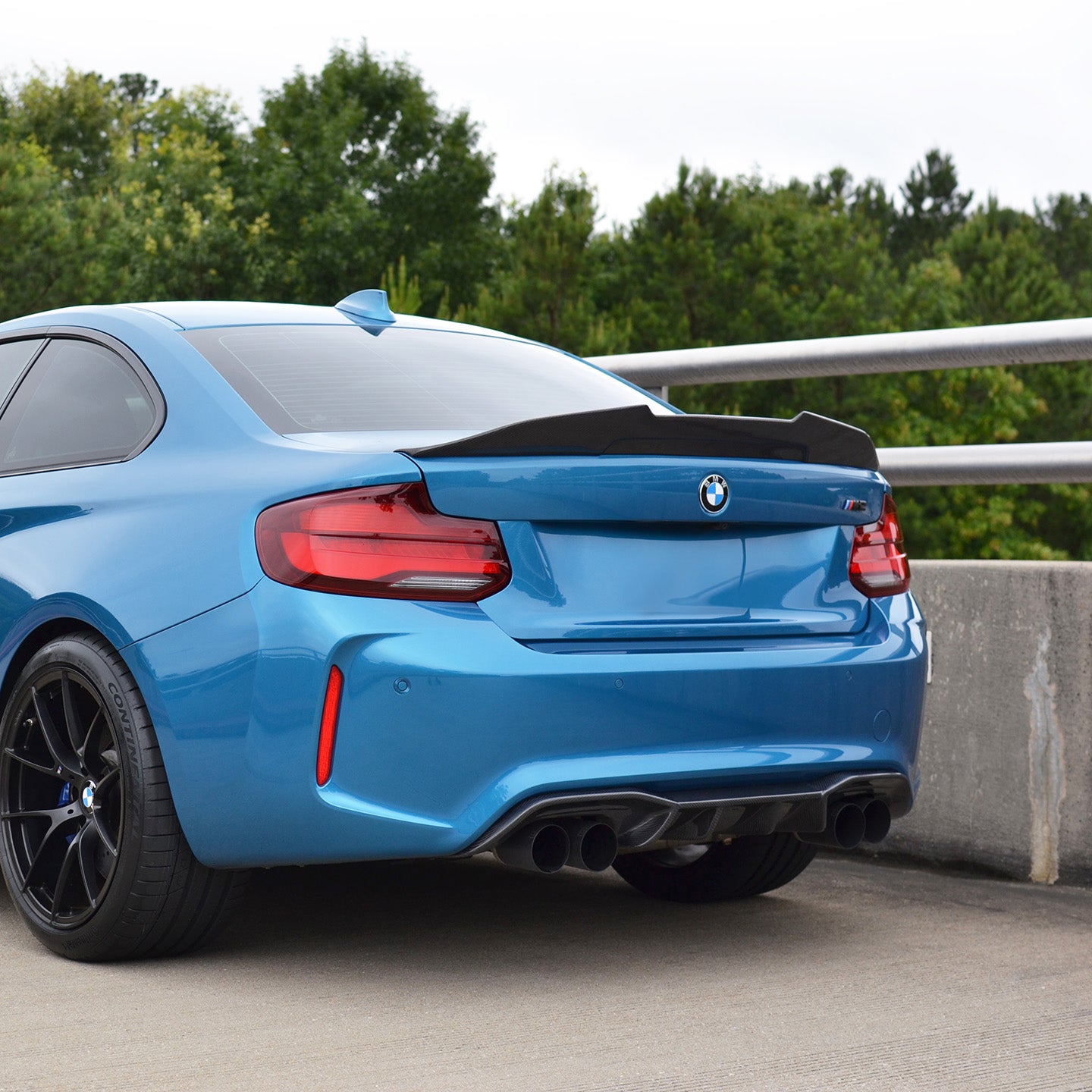 BMW M2 Competition F87C with Carbon Fibre Akrapovic Rear Diffuser Installed - Side View