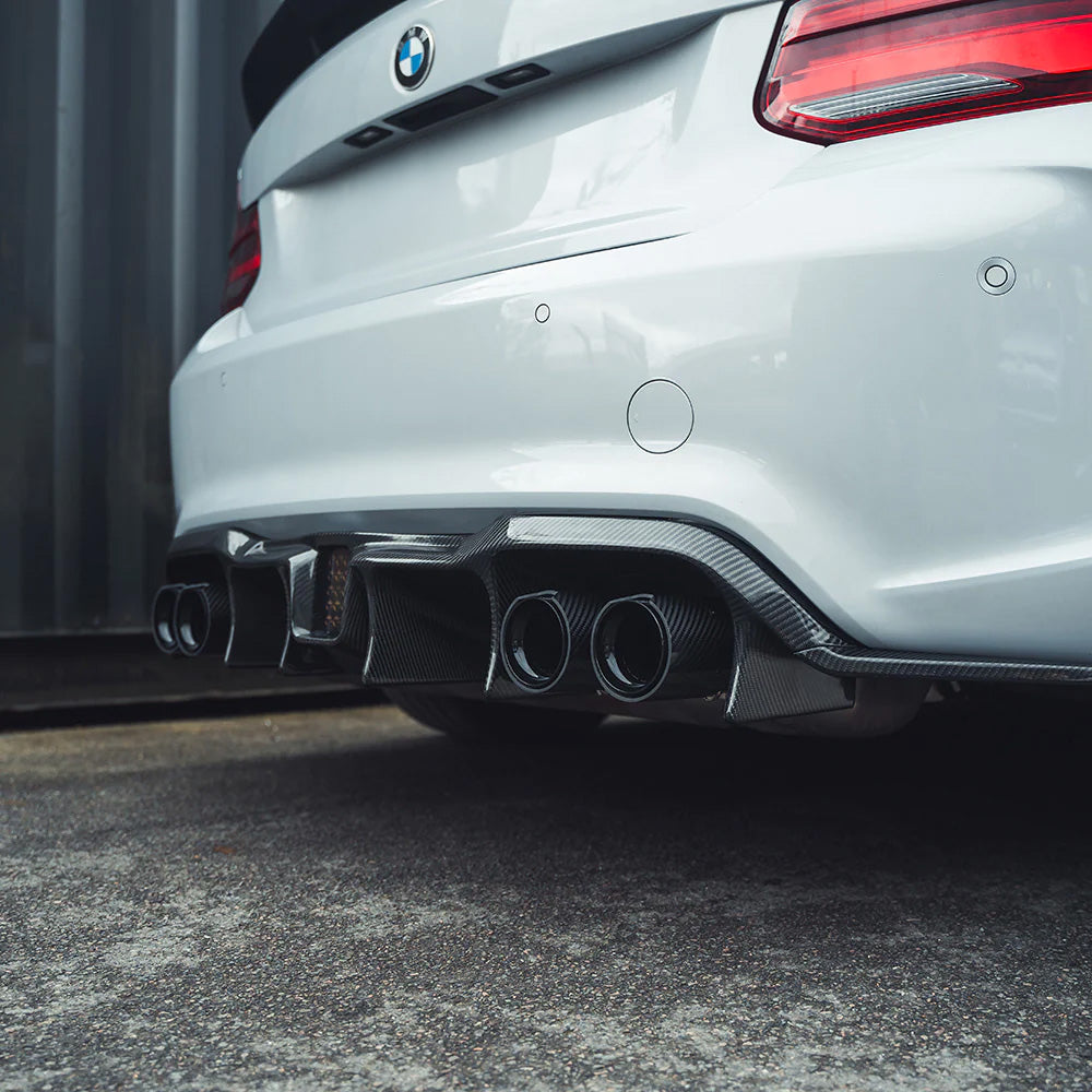 BMW M2 Competition F87C with Carbon Fibre DTM F1 Brake Light Rear Diffuser Installed - Side View