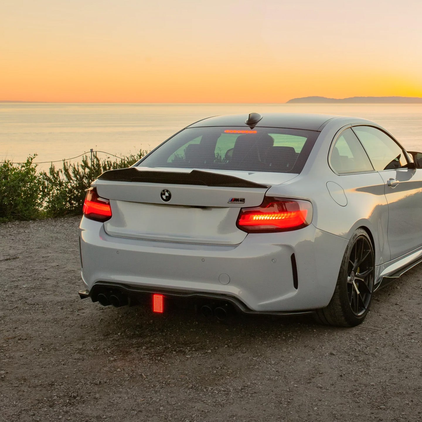 BMW M2 Competition F87C with Carbon Fibre Ducktail Rear Spoiler Installed - Rear View