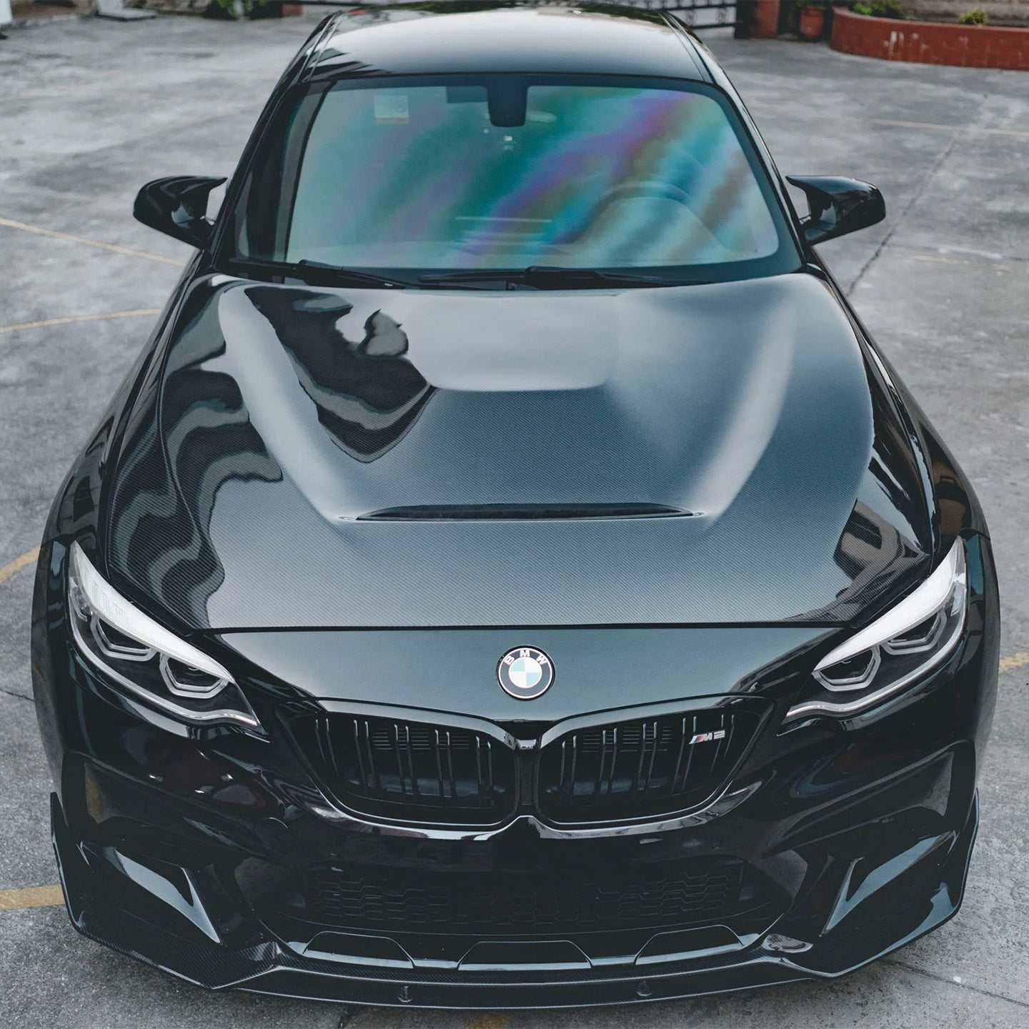 BMW M2 F87 with Carbon Fibre GTS Hood Installed - Front View