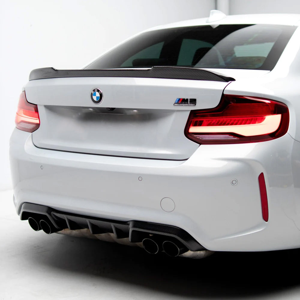 BMW M2 F87 with Carbon Fibre M Performance Rear Diffuser Installed - Side View