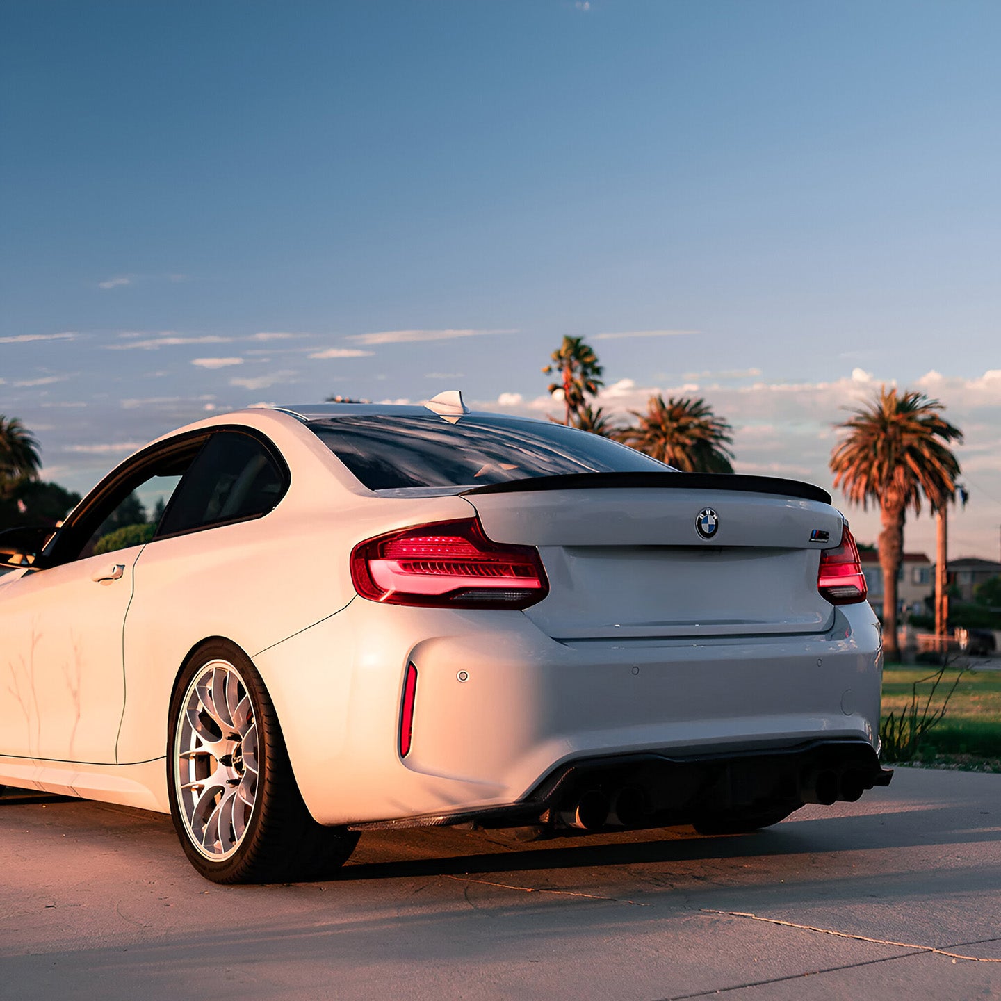 BMW M2 Competition F87C with Carbon Fibre M Performance Rear Spoiler Installed - Side View