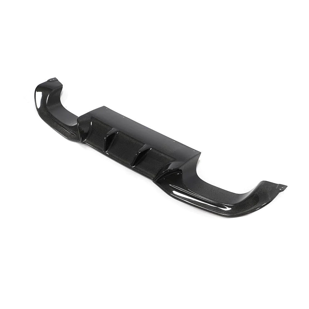 Top View of Carbon Fibre Akrapovic Rear Diffuser for BMW M2 & M2 Competition - Rear View White Background