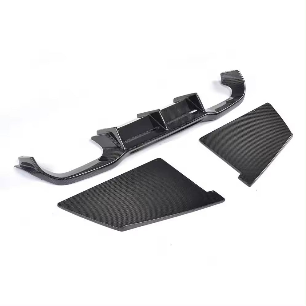 Top View of Carbon Fibre MTC Rear Diffuser for BMW M2 & M2 Competition - White Background