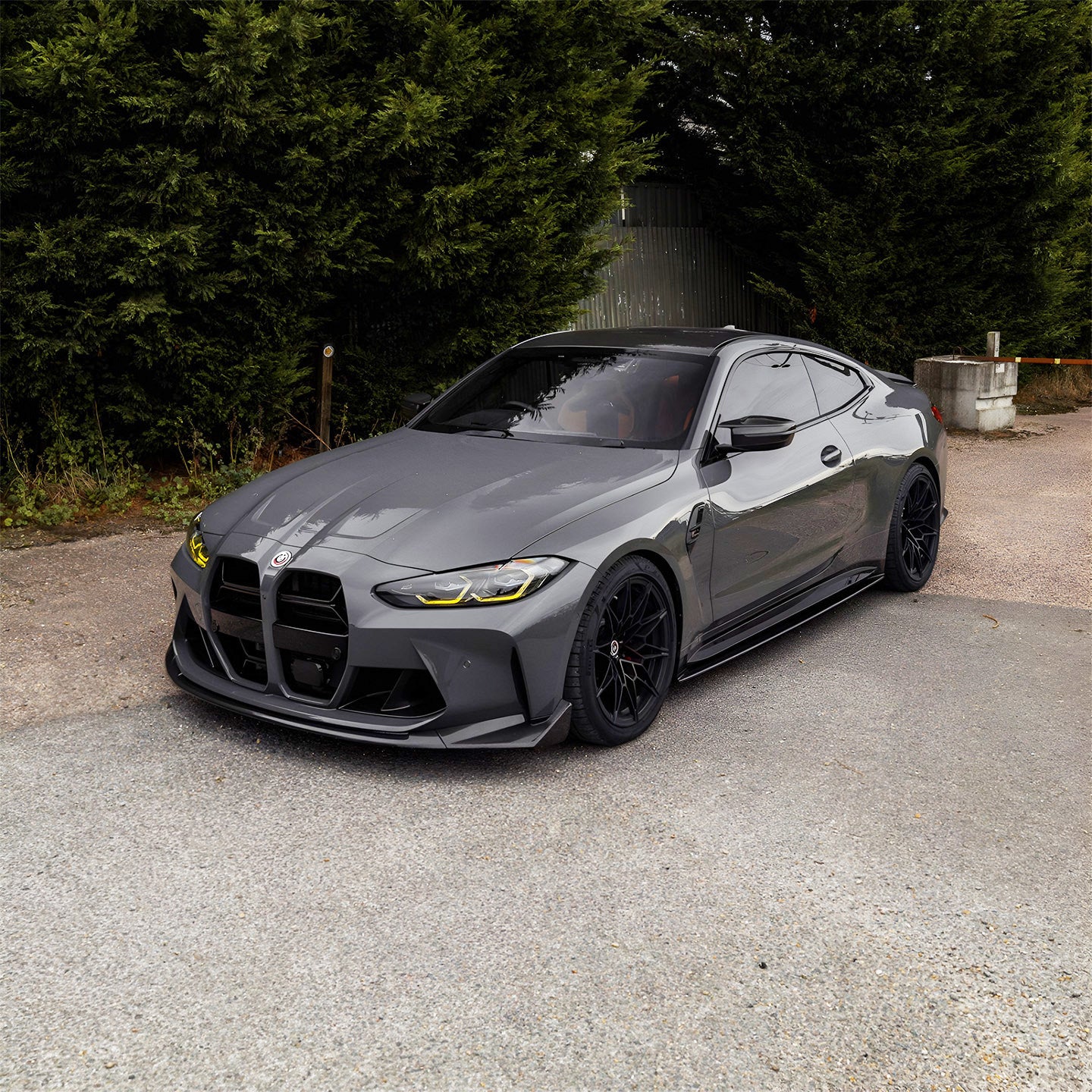 BMW M3 & M4 G80/G82/G83 with Carbon Fibre CSL Front Splitter Installed - Front View