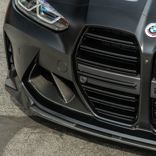 BMW M3 & M4 G80/G82/G83 with Carbon Fibre Front Vents Installed - Angle View