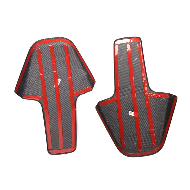 Close-Up of Carbon Fibre Full Seatbacks for BMW M3 & M4 - Detailed View Rear Upper