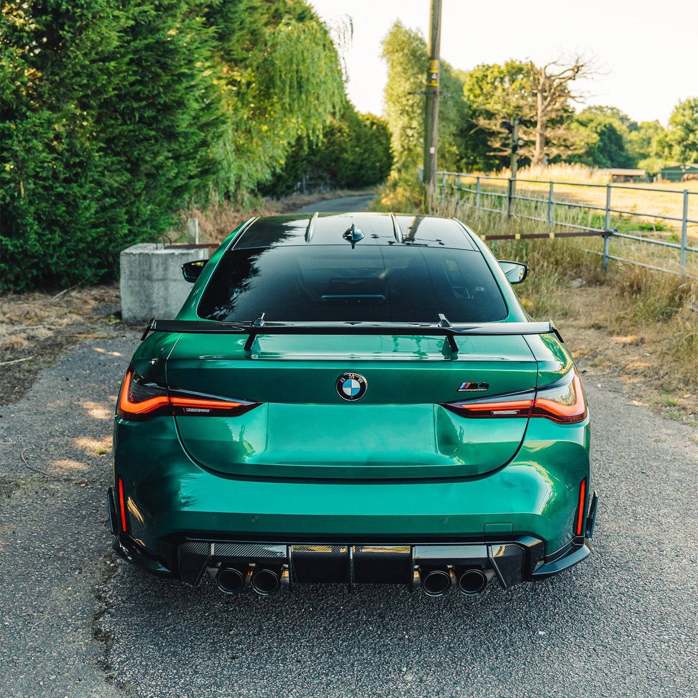 BMW M3 & M4 G80/G82/G83 with Carbon Fibre M Performance Rear Wing Installed - Rear View