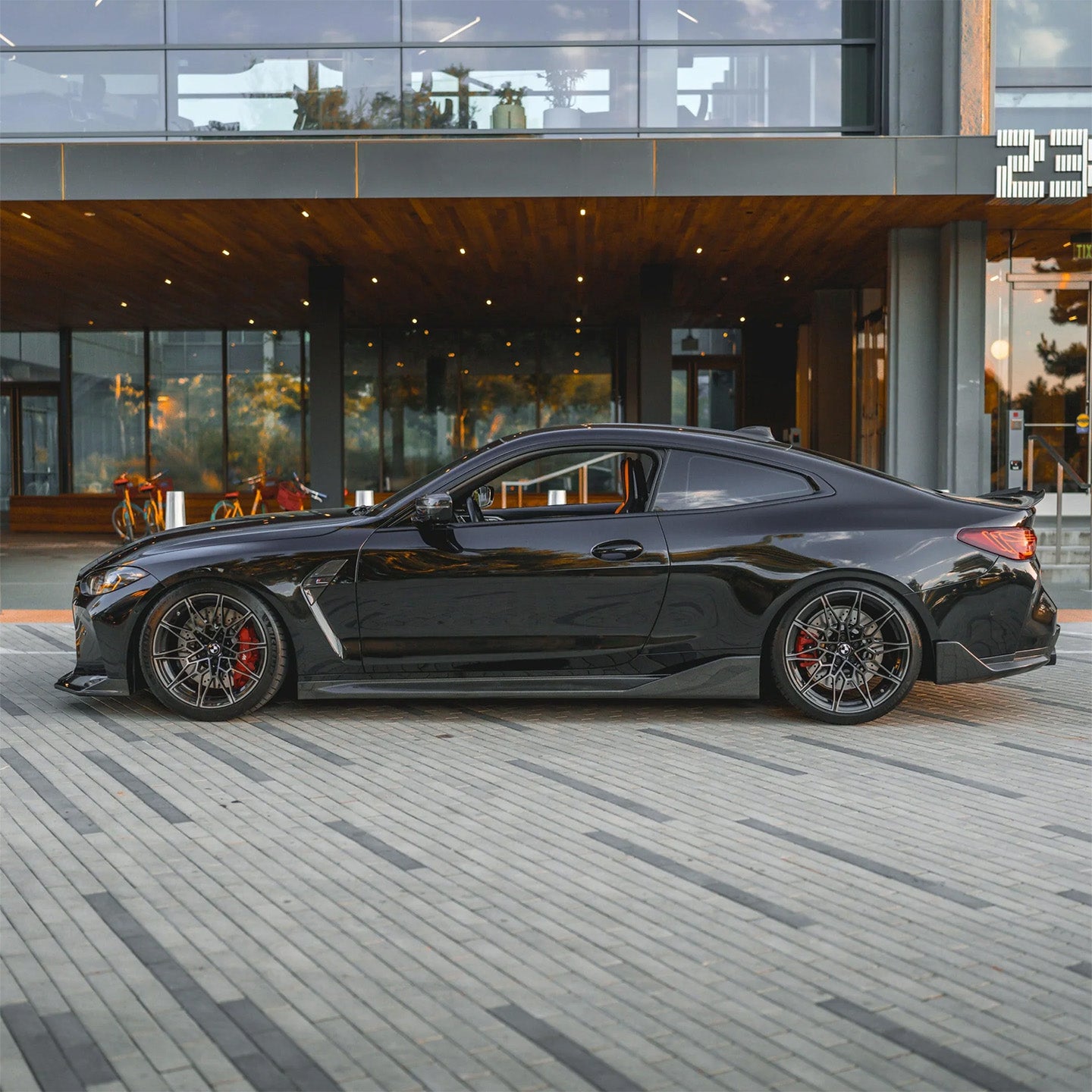 BMW M3 & M4 G80/G82/G83 with Carbon Fibre M Performance Side Skirts Installed - Side View