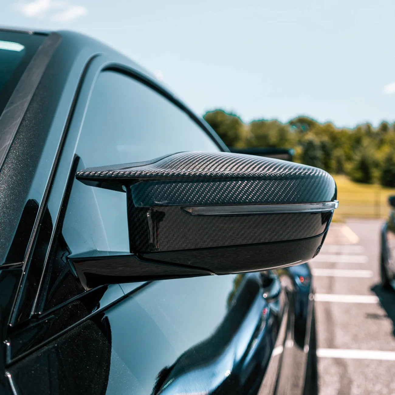 BMW M3 & M4 G80/G82/G83 with Carbon Fibre Mirrors Installed - Front View