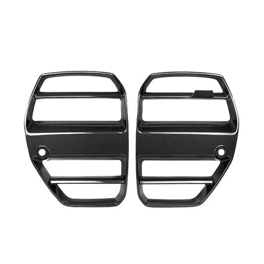 Carbon Fibre OEM+ Front Grille for BMW M3 & M4 (G80/G82/G83) - Transparent View