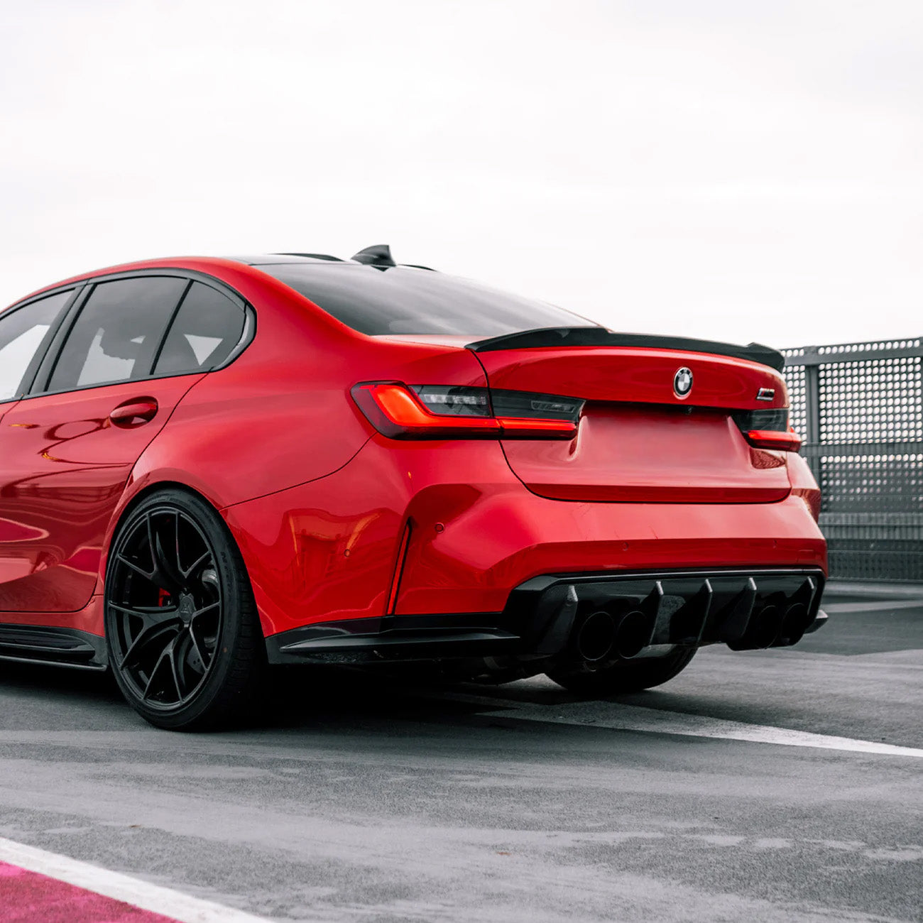 BMW M3 & M4 G80/G82/G83 with Carbon Fibre OEM+ Rear Diffuser Installed - Side View