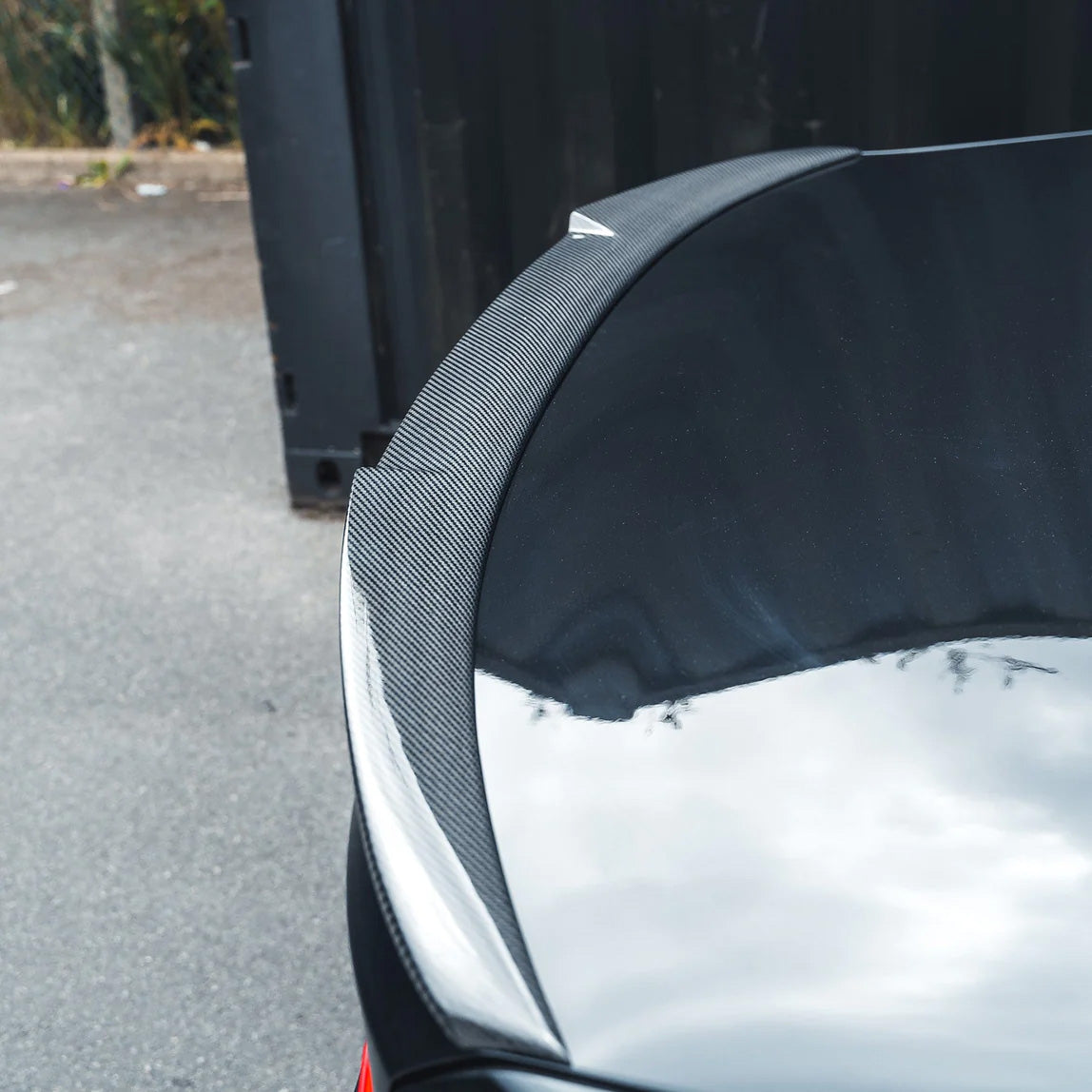 BMW M3 F80 with Carbon Fibre Vorsteiner Rear Spoiler Installed - Side View