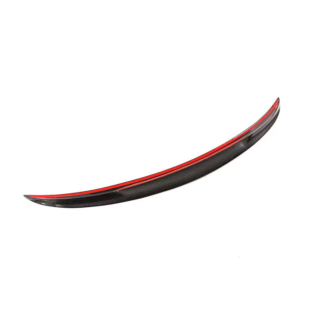 Angle View of Carbon Fibre M Performance Rear Spoiler for BMW M3 (G80)