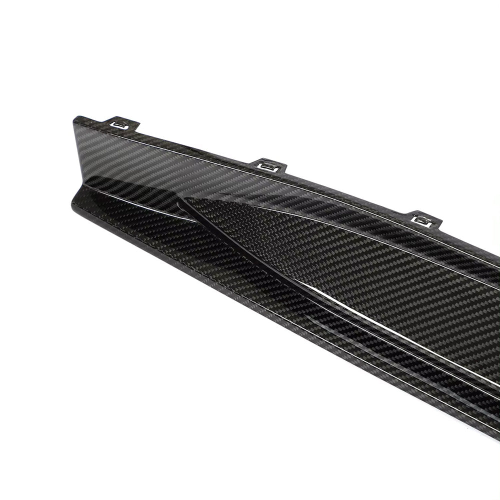 Angle View of Carbon Fibre OEM+ Side Skirts for BMW M3 (G80)