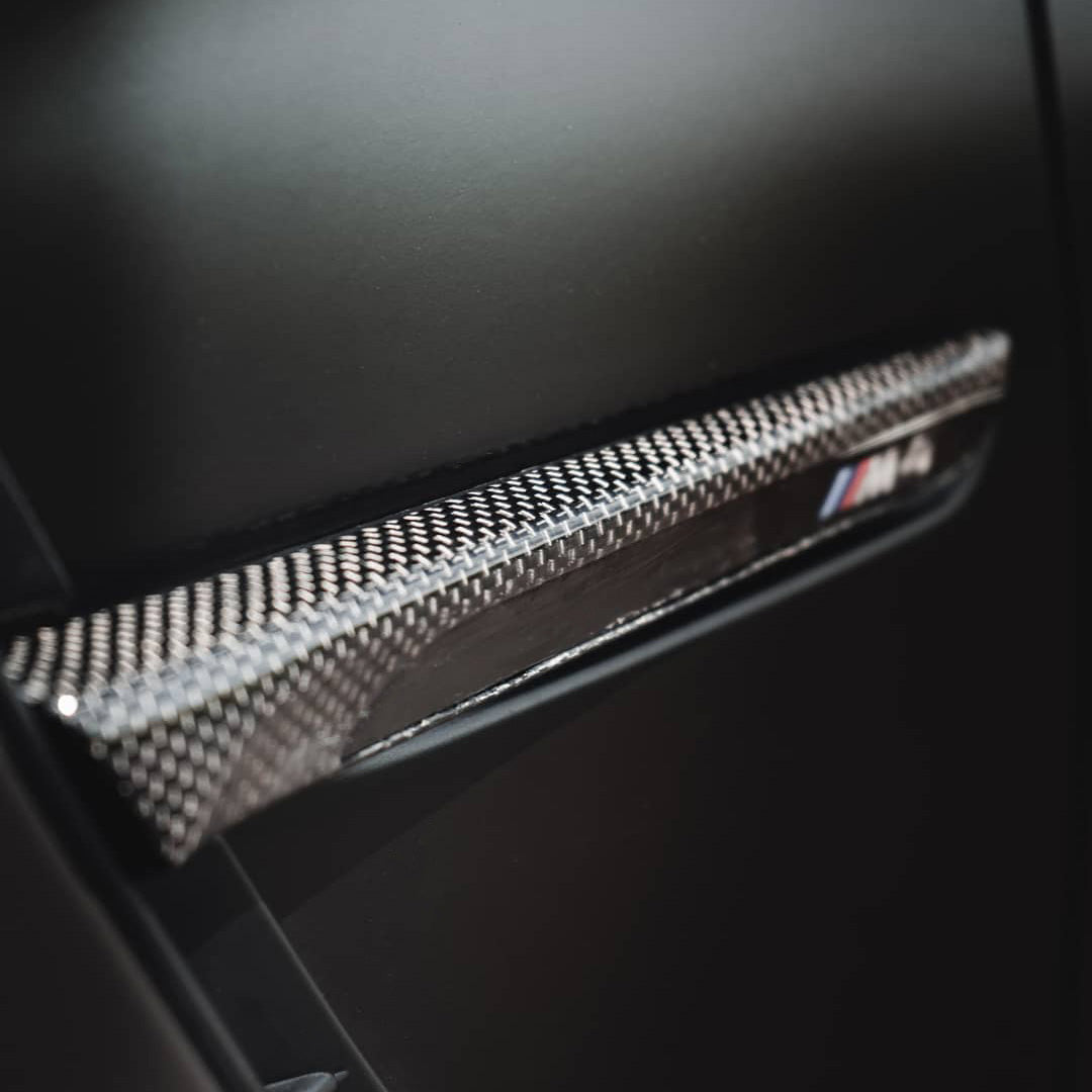 BMW M4 F82 with Carbon Fibre Fender Vent Trim Installed - Close-Up View