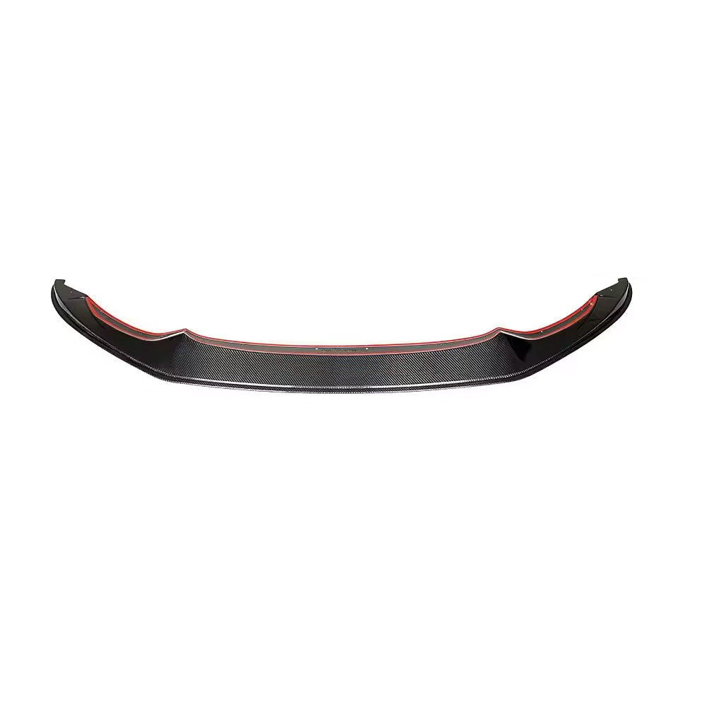 Close-Up of Carbon Fibre GTS Front Splitter for BMW M3 & M4 - Detailed Angle View